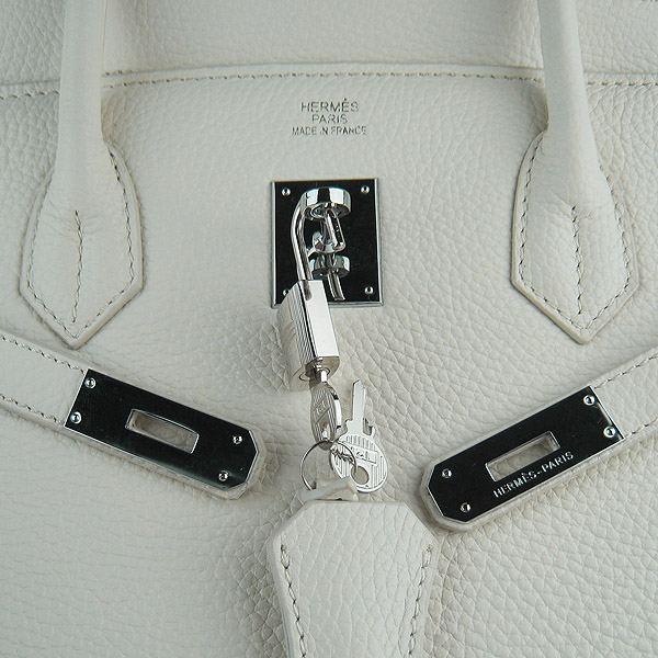 Hermes Birkin 40CM Togo Bag Beige 6099 Silver Hermes Birkin 40CM Togo Bag Beige 6099 Silver