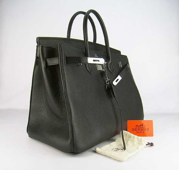 Hermes Birkin 40CM Togo Bag Black 6099 Silver Hermes Birkin 40CM Togo Bag Black 6099 Silver