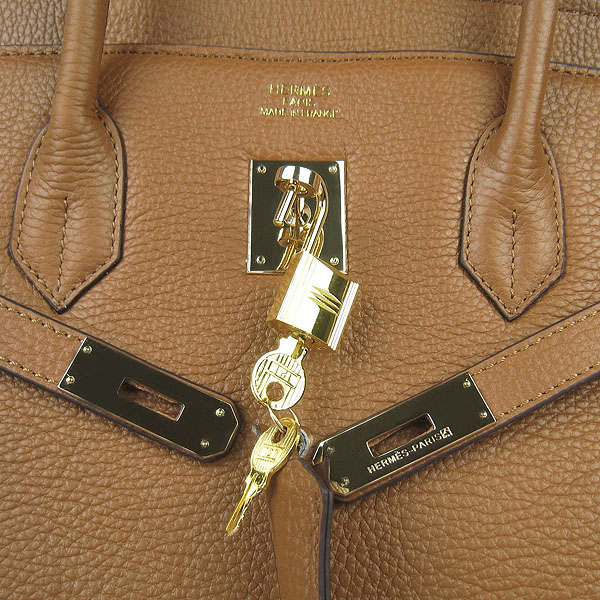 Hermes Birkin 40CM Togo Handbag Light Coffee 6099 Gold Hermes Birkin 40CM Togo Handbag Light Coffee 6099 Gold