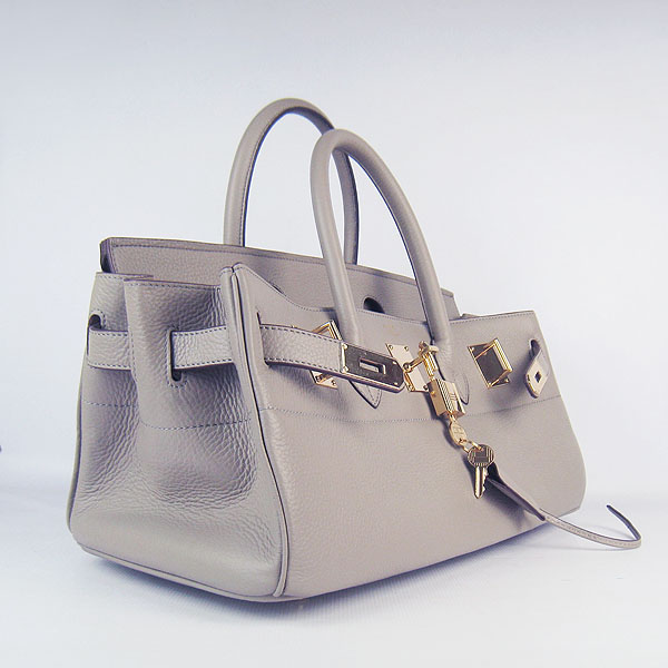 Hermes Birkin 6109 Togo Leather Bag Grey 42cm Gold Hermes Birkin 6109 Togo Leather Bag Grey 42cm Gold