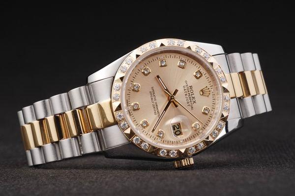 Rolex Datejust Diamond Bzel Stainless Steel Watch-RD2410 Rolex Datejust Diamond Bzel Stainless Steel Watch-RD2410