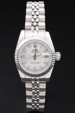 Rolex Datejust Mechanism Silver Bezel&White Surface -RD2454 Rolex Datejust Mechanism Silver Bezel&White Surface -RD2454