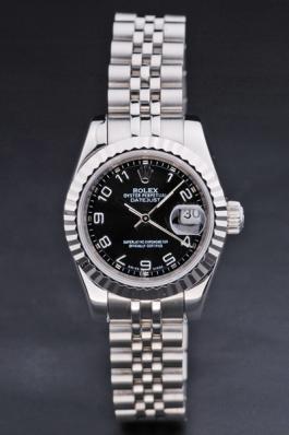 Rolex Datejust Silver&Black Stainless Steel 25mm Watch-RD3790 Rolex Datejust Silver&Black Stainless Steel 25mm Watch-RD3790