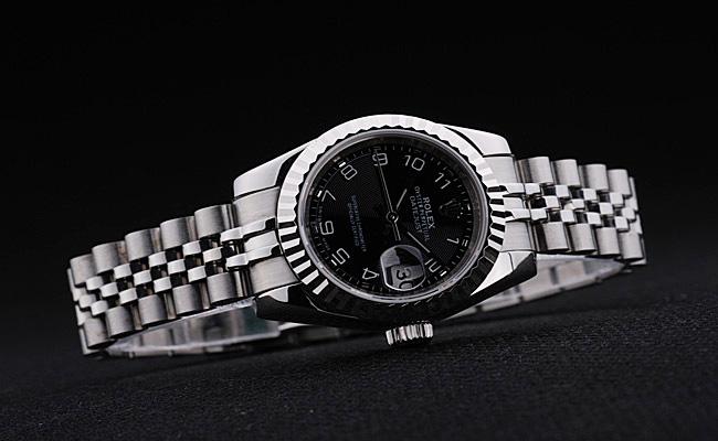 Rolex Datejust Silver&Black Stainless Steel 25mm Watch-RD3790 Rolex Datejust Silver&Black Stainless Steel 25mm Watch-RD3790