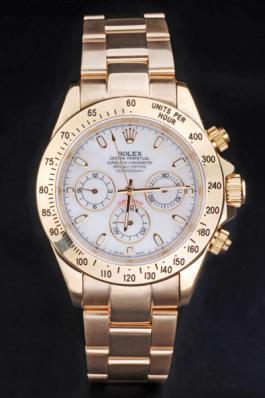 Rolex Daytona Mechanism Golden Bezel&White 38mm Watch-RD3831 Rolex Daytona Mechanism Golden Bezel&White 38mm Watch-RD3831