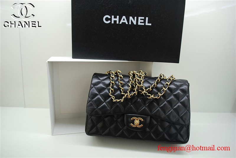 Chanel Jumbo Caviar Flap Bag 36076 Black gold chain Chanel Jumbo Caviar Flap Bag 36076 Black gold chain