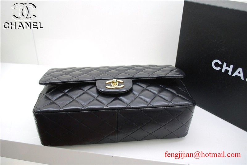 Chanel Jumbo Caviar Flap Bag 36076 Black gold chain Chanel Jumbo Caviar Flap Bag 36076 Black gold chain