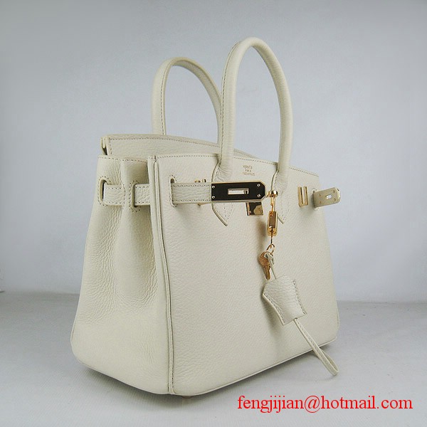 Hermes Birkin 30cm Togo Leather Bag Cream 6088 Hermes Birkin 30cm Togo Leather Bag Cream 6088