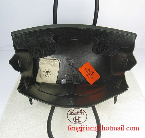 Hermes Birkin 35cm Embossed Veins Leather Bag Black 6089 Silver Hardware Hermes Birkin 35cm Embossed Veins Leather Bag Black 6089 Silver Hardware