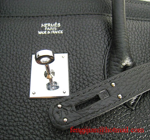 Hermes Birkin 35cm Embossed Veins Leather Bag Black 6089 Silver Hardware Hermes Birkin 35cm Embossed Veins Leather Bag Black 6089 Silver Hardware