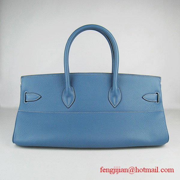 Hermes Birkin 42cm Togo Leather Bag 6109 Blue gold padlock Hermes Birkin 42cm Togo Leather Bag 6109 Blue gold padlock