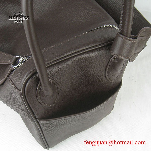 Hermes Women Shoulder Bag Dark Coffee 6208 Hermes Women Shoulder Bag Dark Coffee 6208