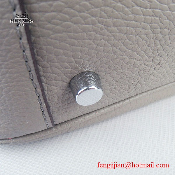 Hermes Women Shoulder Bag Grey 6208 Hermes Women Shoulder Bag Grey 6208