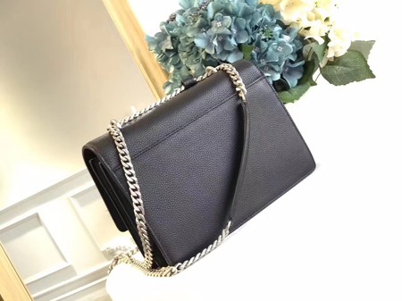 Yves Saint Laurent Leather Cross-body Shoulder Bag Y8005 Black Yves Saint Laurent Leather Cross-body Shoulder Bag Y8005 Black
