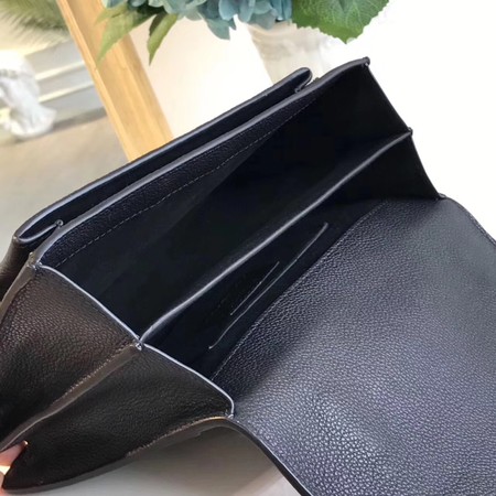 Yves Saint Laurent Leather Cross-body Shoulder Bag Y8005 Black Yves Saint Laurent Leather Cross-body Shoulder Bag Y8005 Black