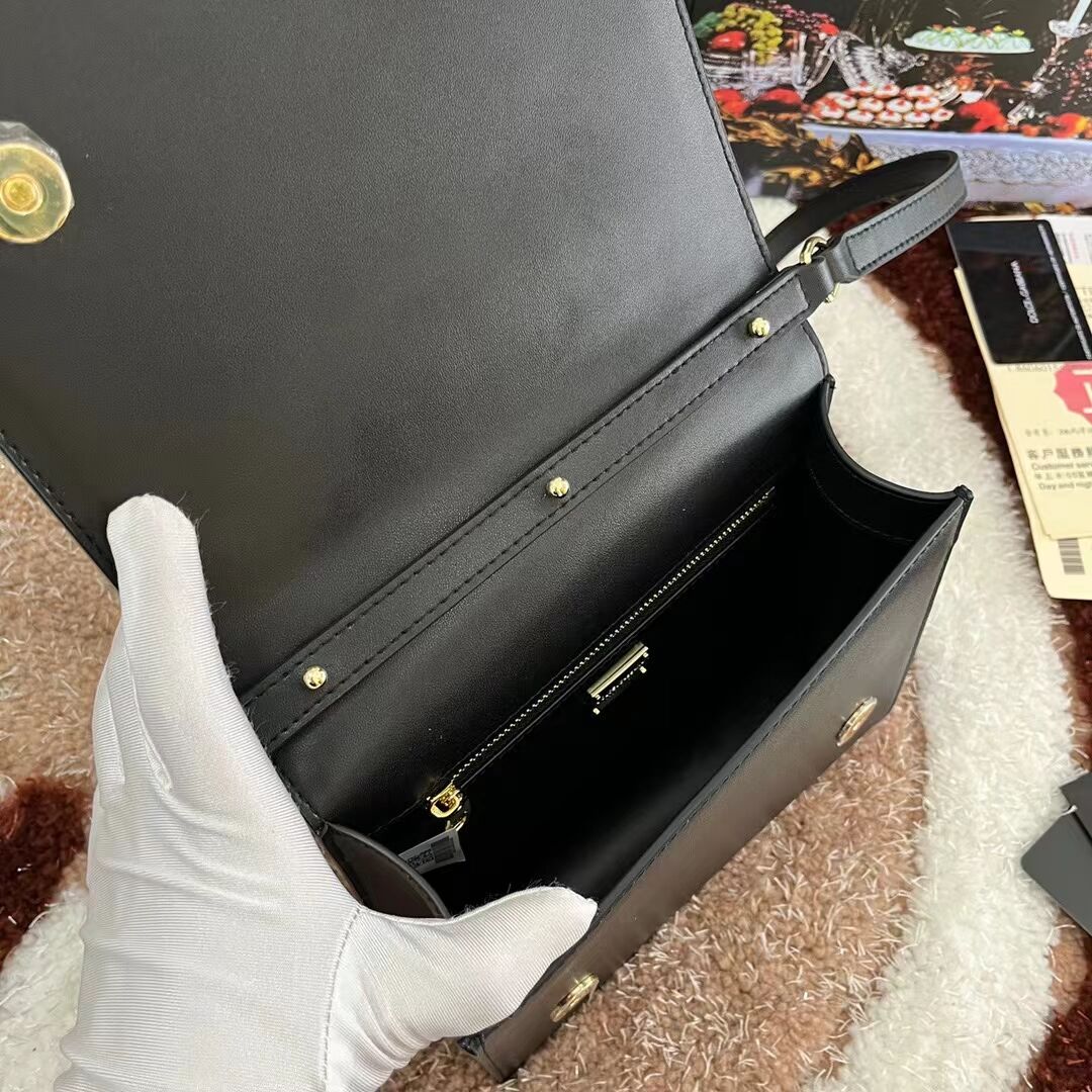 Dolce & Gabbana leather Shoulder Bag G6551 black Dolce & Gabbana leather Shoulder Bag G6551 black