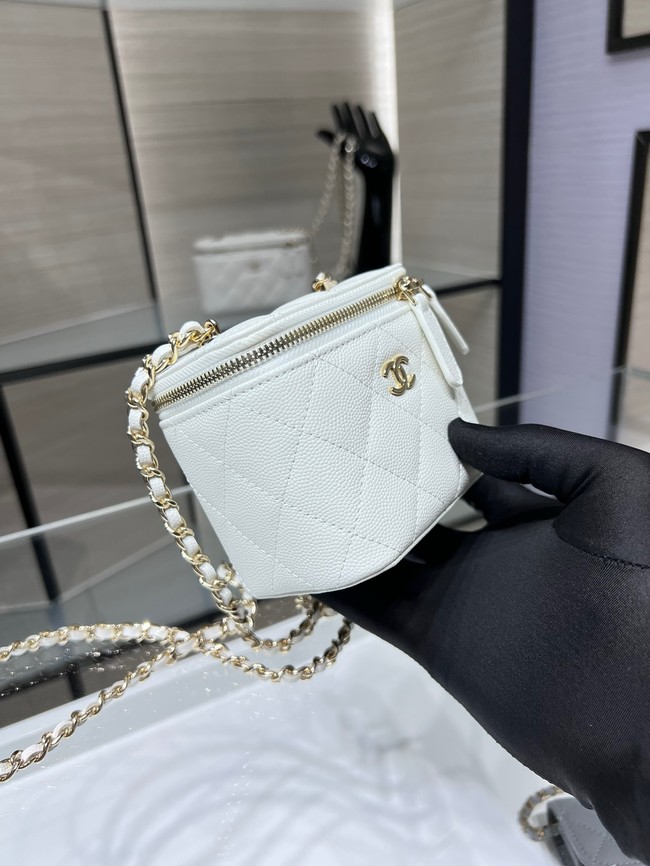 CHANEL Classic Small Vanity with Chain AP1340 white