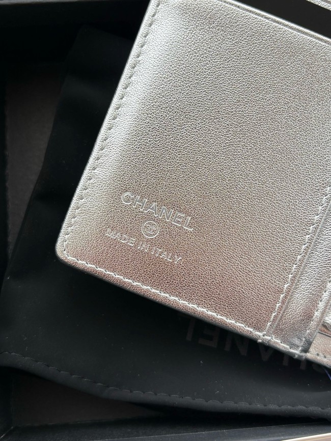 Chanel Passport Holder 96066 Silver