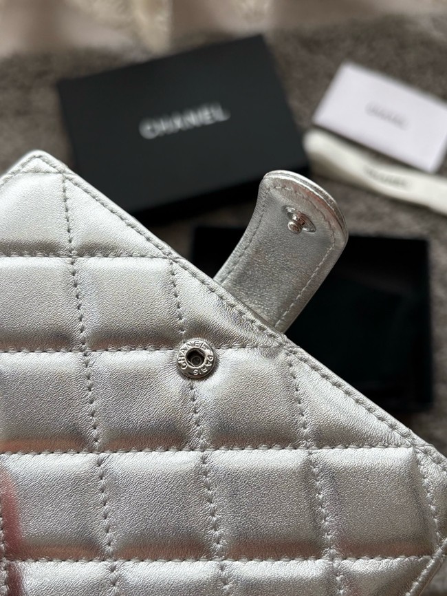 Chanel Passport Holder 96066 Silver