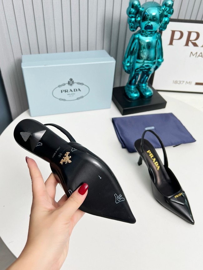 Prada leather slingback pumps 45086-5