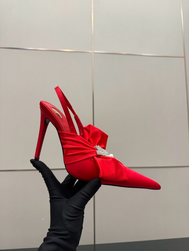 Saint Laurent AMALIA slingback pumps in satin crepe Heel 10.5CM 55726-6