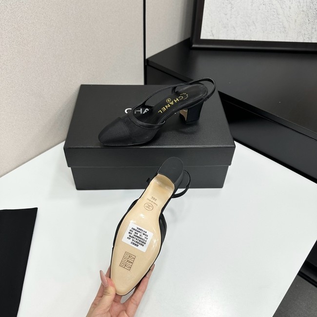 Chanel Slingbacks Mesh & Grosgrain Heel Height 65mm G31318-2