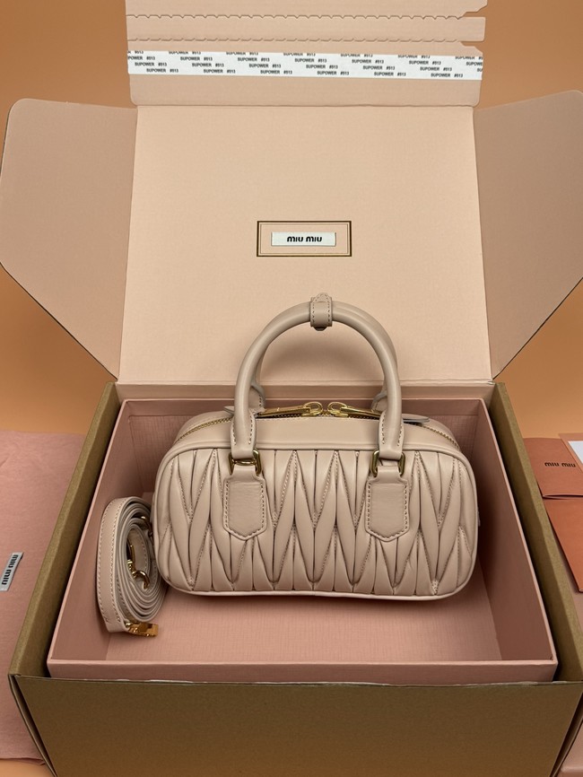MIUMIU Arcadie quilted soft lamb leather handbag 5BB142-1