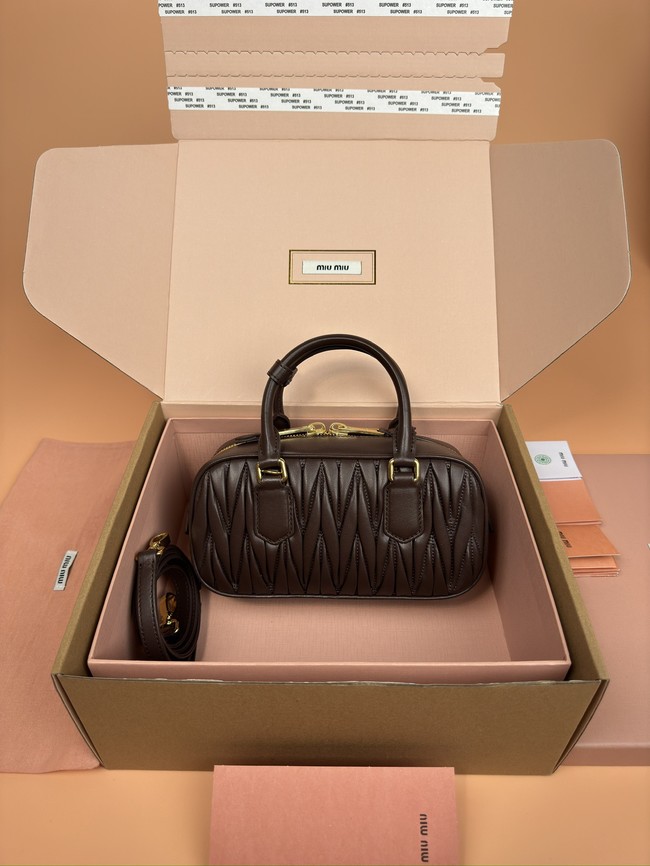 MIUMIU Arcadie quilted soft lamb leather handbag 5BB142-2