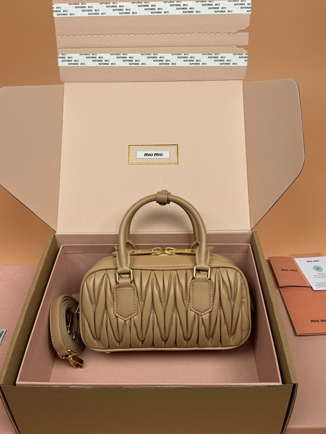 MIUMIU Arcadie quilted soft lamb leather handbag 5BB142-3