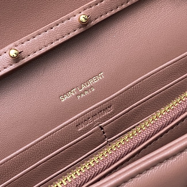 SAINT LAURENT WOC Classic Monogramme Flap Bag 360452 dark pink