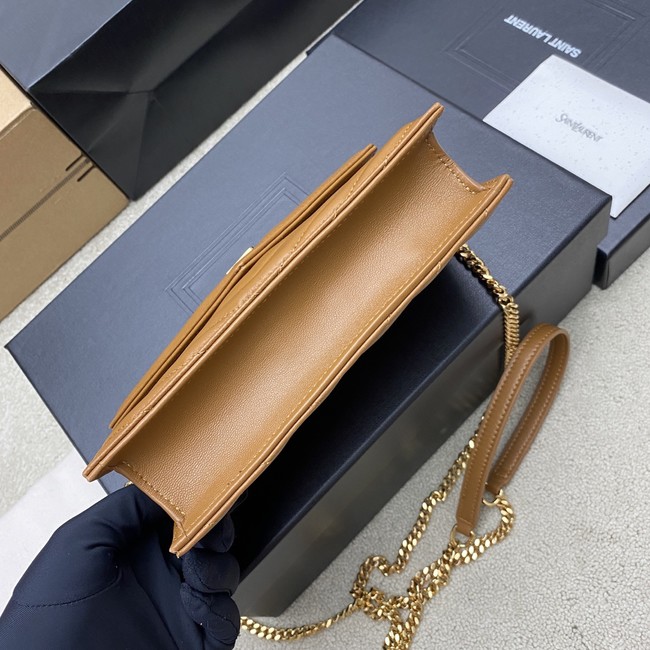 SAINT LAURENT WOC Classic Monogramme Flap Bag 441974 Camel