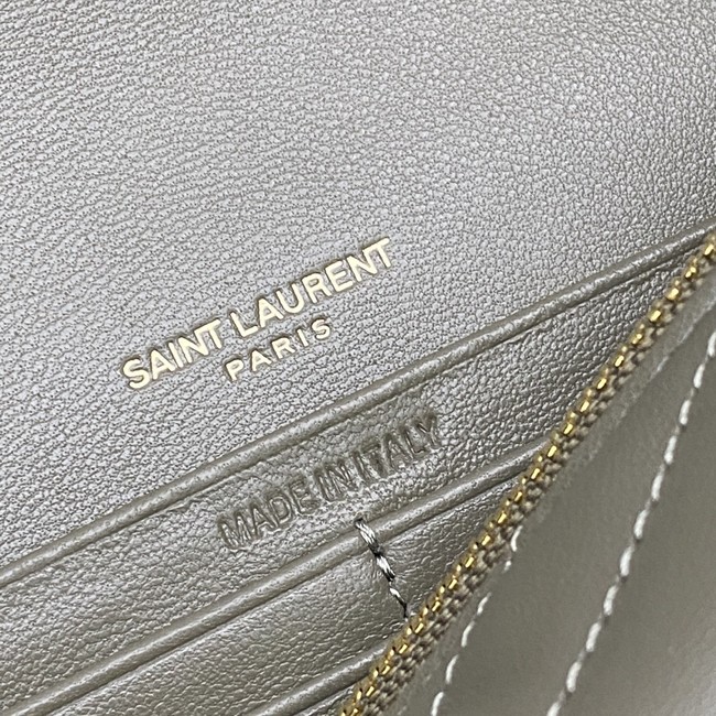 SAINT LAURENT WOC Classic Monogramme Flap Bag 441974 gray
