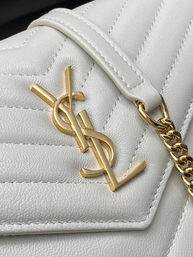 SAINT LAURENT WOC Classic Monogramme Flap Bag 441974 white