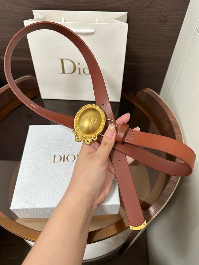 Dior Medaillon Belt Smooth Calfskin 25 MM B1022Q brown Dior Medaillon Belt Smooth Calfskin 25 MM B1022Q brown