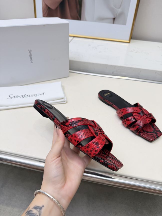 Saint Laurent tribute SANDALS in smooth leather 875936-7