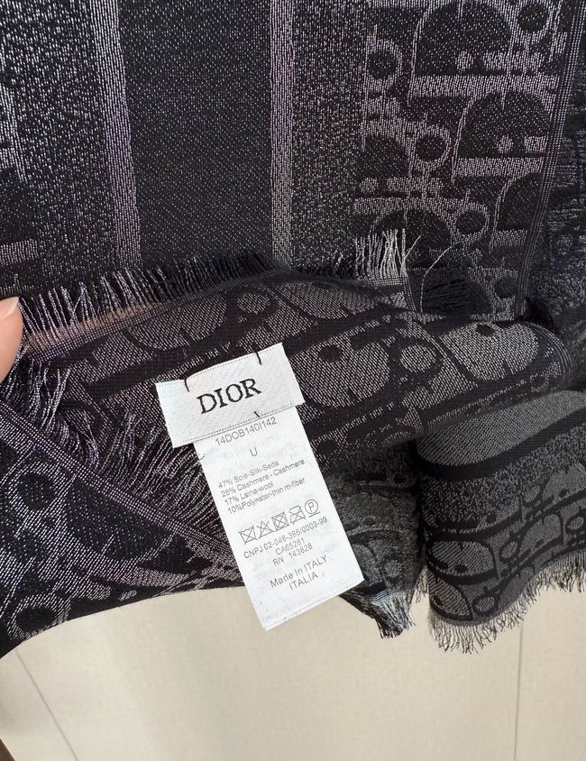 Dior Oblique Shawl Wool and Silk Jacquard I1058-12 Dior Oblique Shawl Wool and Silk Jacquard I1058-12