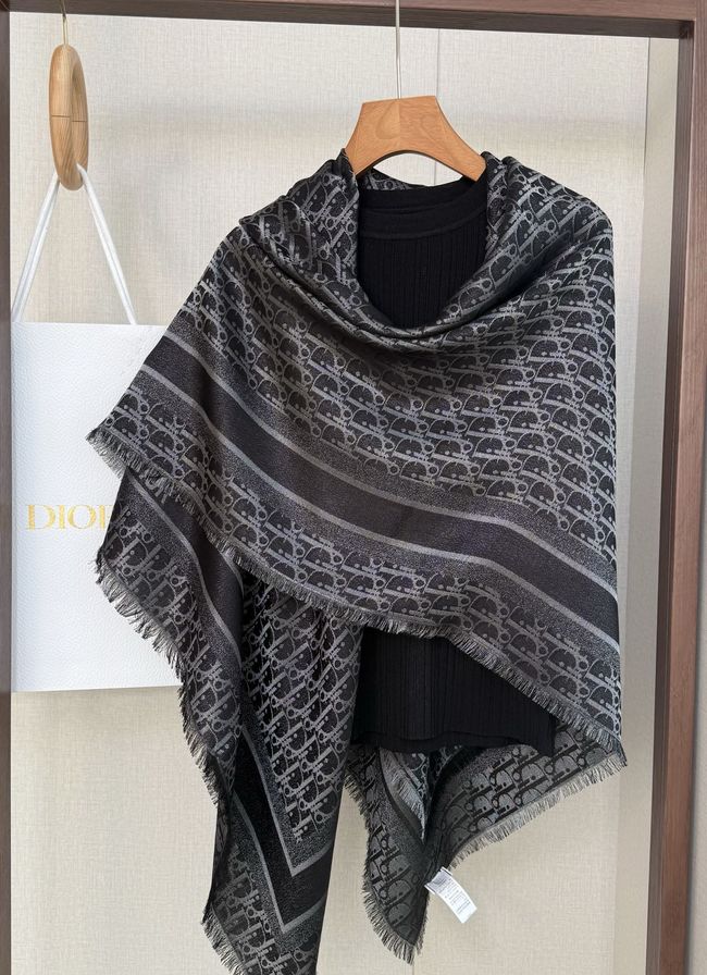 Dior Oblique Shawl Wool and Silk Jacquard I1058-12 Dior Oblique Shawl Wool and Silk Jacquard I1058-12