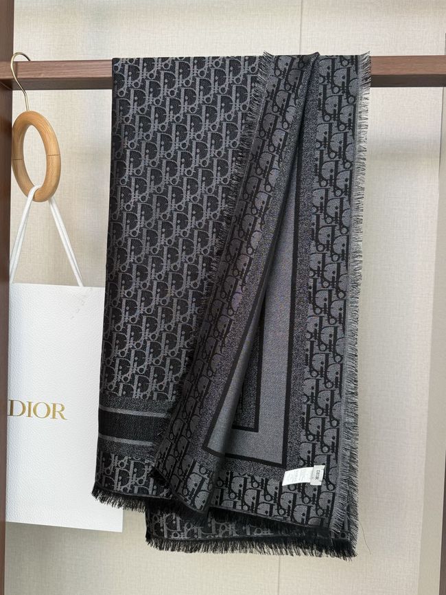 Dior Oblique Shawl Wool and Silk Jacquard I1058-12 Dior Oblique Shawl Wool and Silk Jacquard I1058-12