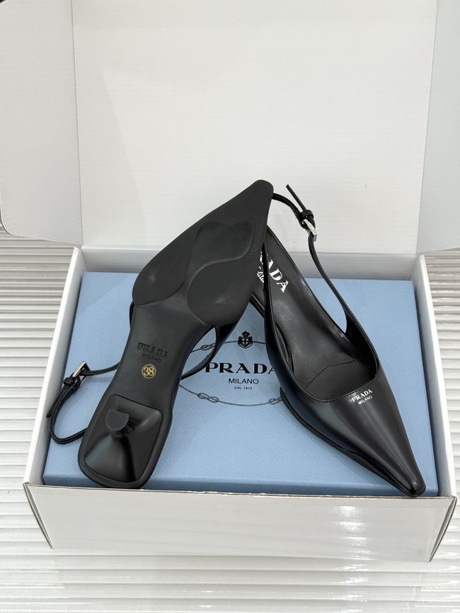 Prada Brushed leather slingback pumps 1I659O-1