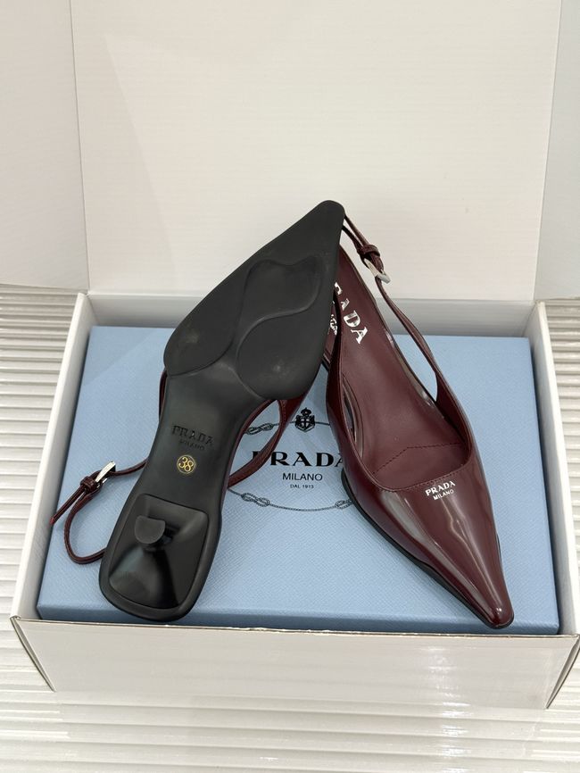 Prada Brushed leather slingback pumps 1I659O-3
