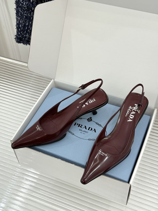 Prada Brushed leather slingback pumps 1I659O-3