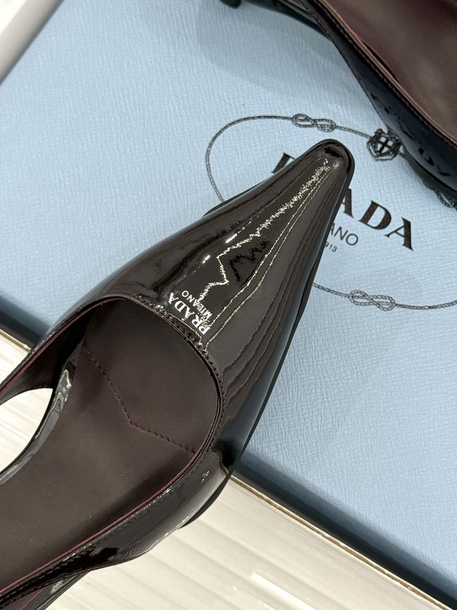 Prada Brushed leather slingback pumps 1I659O-5