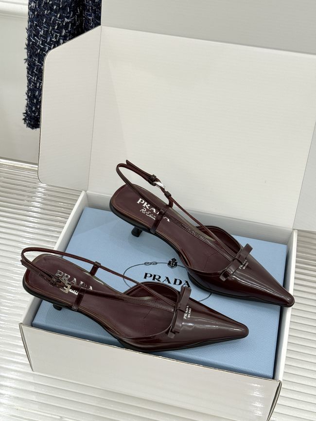 Prada Brushed leather slingback pumps 1I701O-1
