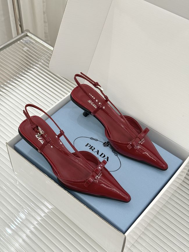 Prada Brushed leather slingback pumps 1I701O-2