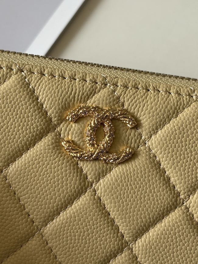 Chanel Classic Zipped Wallet AP5077 apricot Chanel Classic Zipped Wallet AP5077 apricot