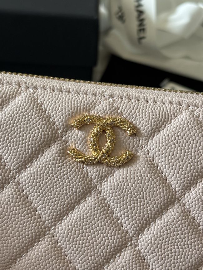 Chanel Classic Zipped Wallet AP5077 pink Chanel Classic Zipped Wallet AP5077 pink