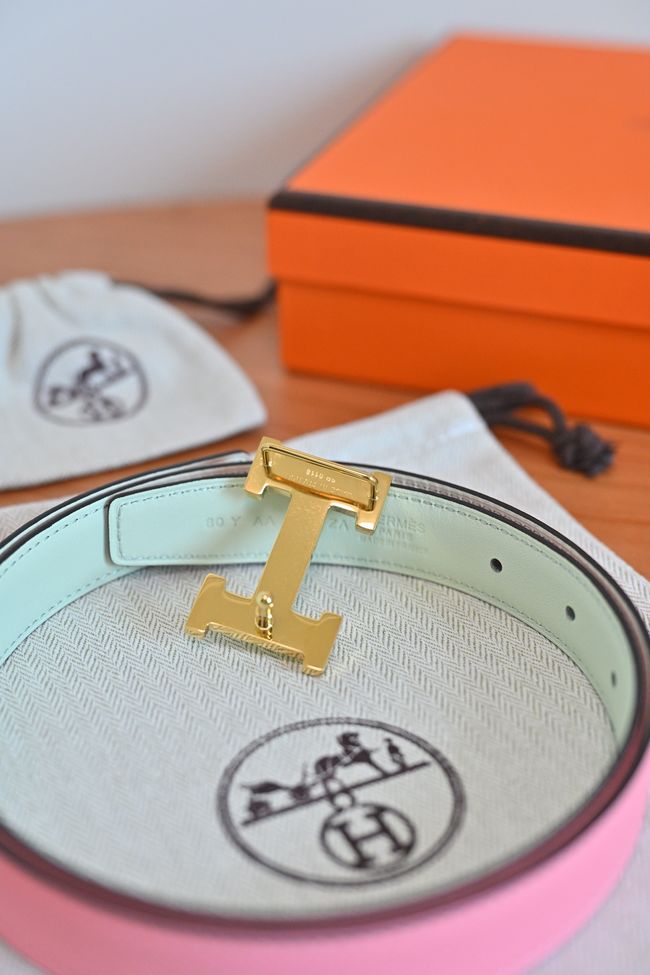 Hermes Constance buckle & double-sided leather belt 24mm H07457-2