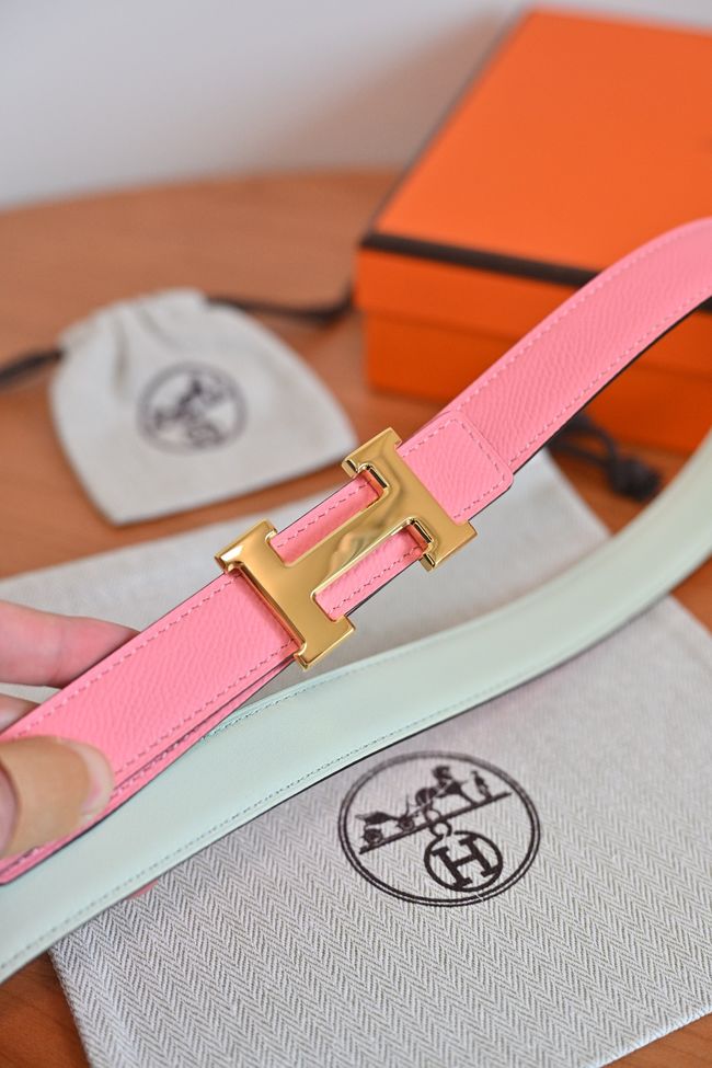 Hermes Constance buckle & double-sided leather belt 24mm H07457-2