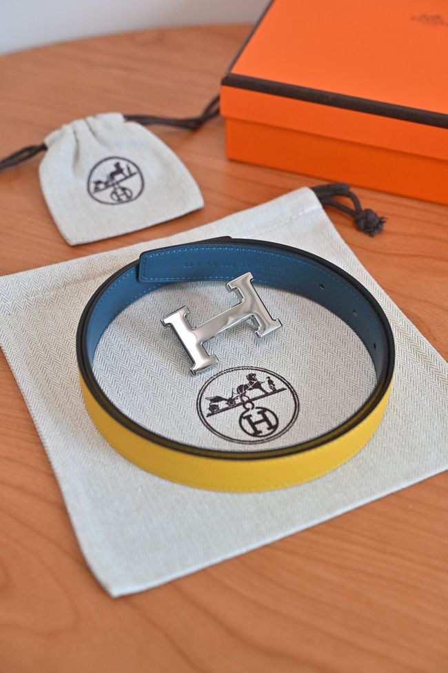 Hermes Constance buckle & double-sided leather belt 24mm H07457-4