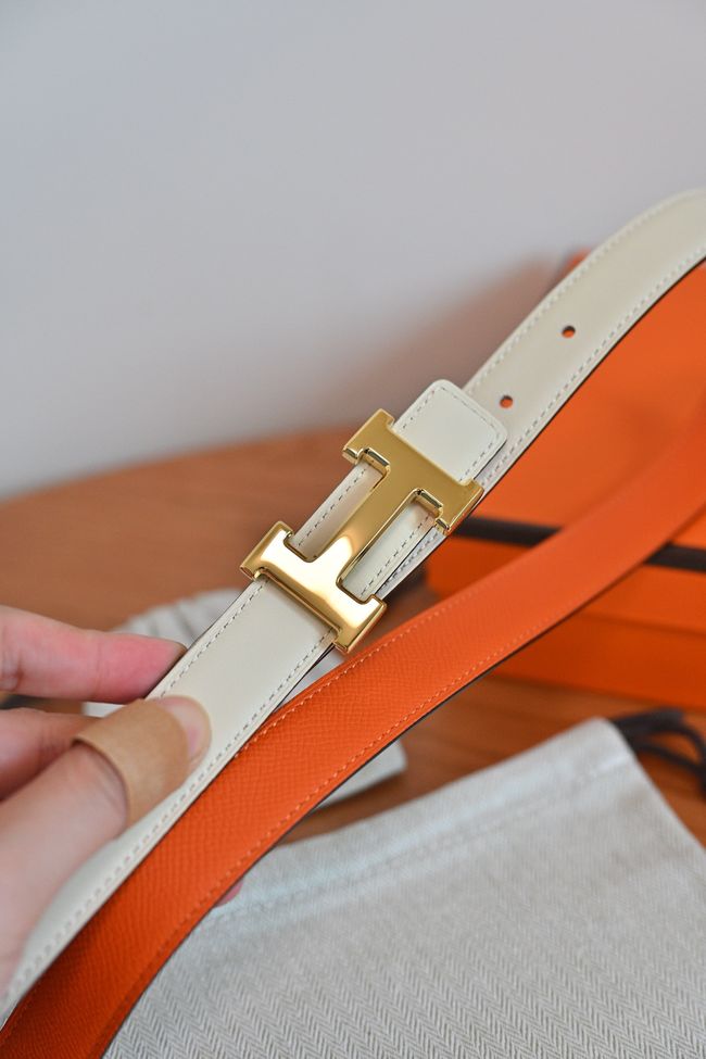 Hermes Constance buckle & double-sided leather belt 24mm H07457-5 Hermes Constance buckle & double-sided leather belt 24mm H07457-5